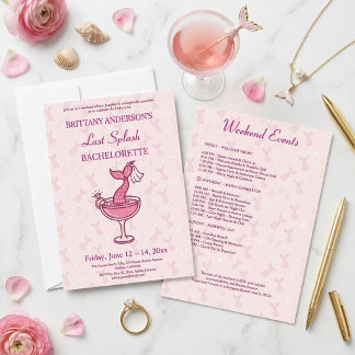 Invitation Last Splash Mermaid Bachelorette Weekend 