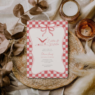 Invitation Lattés artisanaux et fête de douche de mariée pila