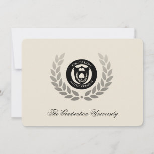 Invitation Laurel Crest Diplôme de collège traditionnel