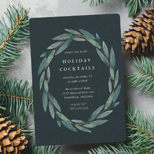 Invitation Laurel d'hiver   Cocktail de vacances