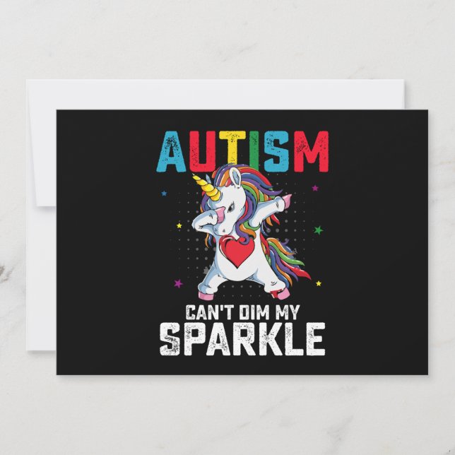 Invitation L'autisme ne peut pas réduire ma conscience étince (Devant)