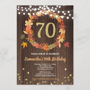 Invitation L'automne 70e anniversaire de l'action de grâce en