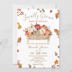 Invitation L'automne cultivé localement quitte le Baby shower