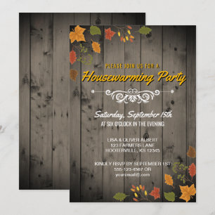 Invitation L'automne, la fête du réchauffement de la maison e