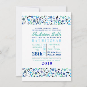Invitation Lavande d'invitation du Bat mitzvah de la barre ST