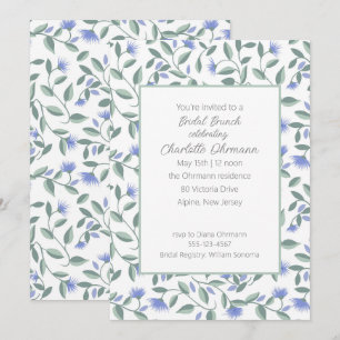 Invitation Lavande et Sage Green Fête des mariées florale