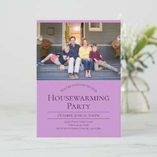 Invitation Lavande photo moderne Purple Houclier