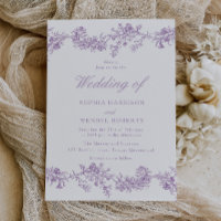 Lavande Purple Chinoiserie Mariage élégant