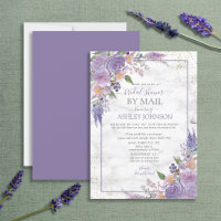 Lavande Rustique Lilac Gold Floral Douche par cour