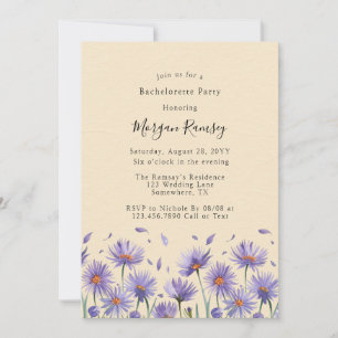 Invitation Lavender Bloom Fleur sauvage Bachelorte Party