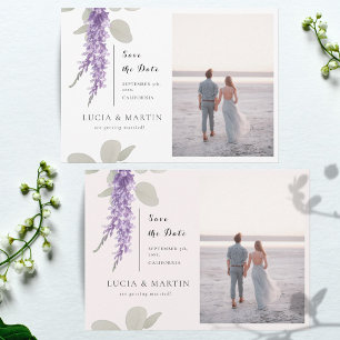 Invitation Lavender Eucalyptus Feuilles Photo Enregistrer La 