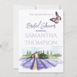 Invitation Lavender Field Moderne Provence Baby Fête des mari
