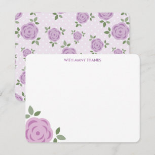 Invitation Lavender Floral Merci Notes