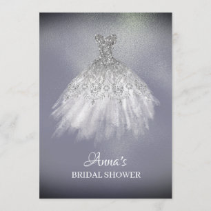 Invitation *~* Lavender Gold White Gown Fête de l'mariée