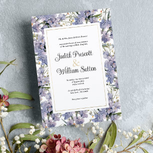 Invitation Lavender menthe sauvage orchidées Mariage floral