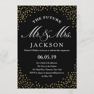 Invitation L'avenir de la Parties scintillant de l'or  Groupe