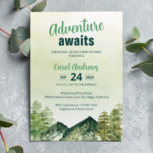 Invitation l'aventure attend la Fête de Bébé en Forêt