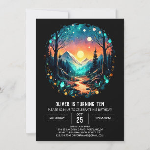 Invitation L'aventure attend les lucioles dans les bois Anniv