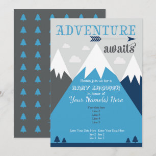 Invitation L'aventure attend l'invitation du Baby shower de m