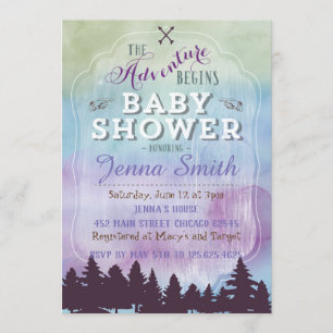 Invitation L'aventure commence l'invitation baby shower