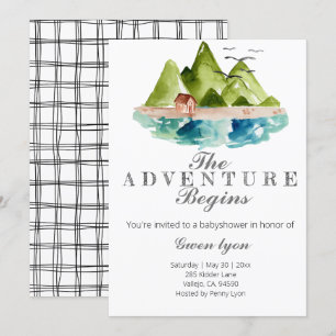 Invitation L'aventure commence l'invitation de baby shower de