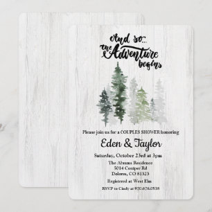 Invitation L'Aventure Commence L'Invitation De Douche Couples