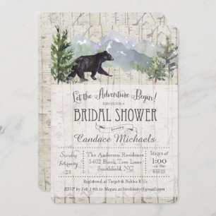 Invitation L'aventure commence l'ours nuptiale de douche Invi