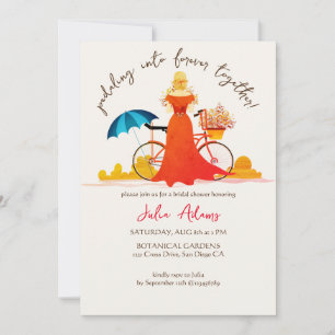Invitation L'aventure commence Vélo Mariée Enterrement de vie