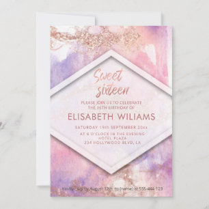 Invitation Laveuse d'aquarelle brillante