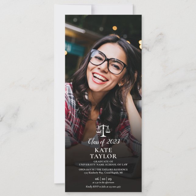 Invitation Law School 4 Photo Collage Graduation Party Invita (Devant)
