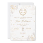 Law School Graduation Party - Simple or et blanc