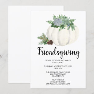Invitation L'Citrouille d'automne de Thanksgiving