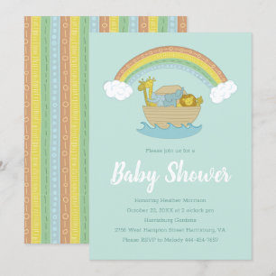 Invitation Le Baby shower Ark Boho de Noah