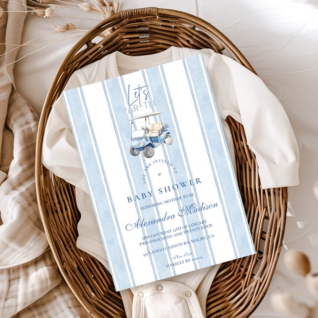 Invitation Le Baby shower de golf du garçon (Créateur téléchargé)
