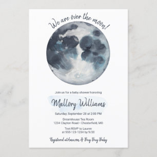 Invitation Le Baby shower de la Lune