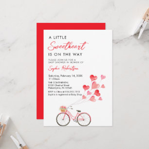 Invitation Le Baby shower de Valentine de Little Sweetheart