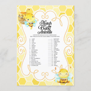 Invitation Le Baby shower Des Abeilles Correspond Au Jeu Des