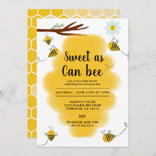 Invitation Le Baby shower des abeilles peut être doux
