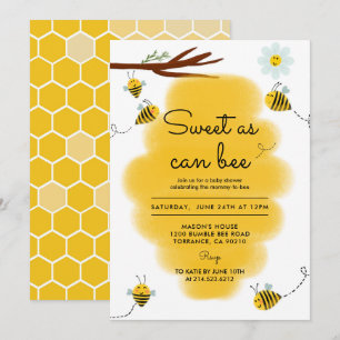Invitation Le Baby shower des abeilles peut être doux