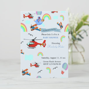 Invitation Le Baby shower des aéronefs