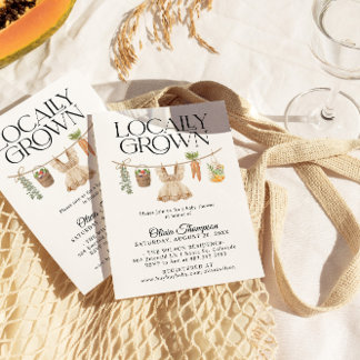 Invitation Le Baby shower des fermiers cultivés localement