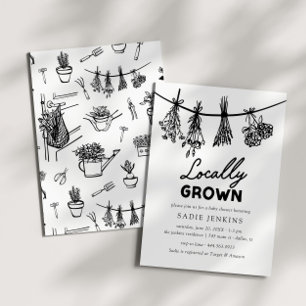 Invitation Le Baby shower des fermiers cultivés localement