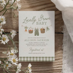Invitation Le Baby shower des fermiers cultivés localement