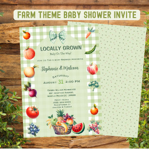 Invitation Le Baby shower des fermiers cultivés localement