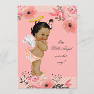 Invitation Le Baby shower des fleurs d'aquarelle de Little Et