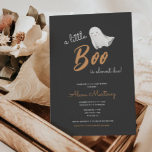 Invitation Le Baby shower neutre de Little Boo Halloween  