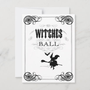 Invitation Le bal de sorcière de la fête des costumes d'Hallo
