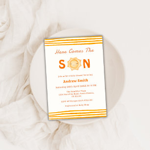 Invitation Le Beau Soleil Est Ici Le Baby shower Du Fils