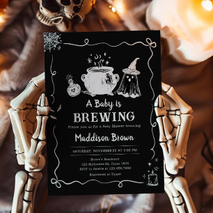 Invitation Le bébé brasse le Baby shower d'Halloween