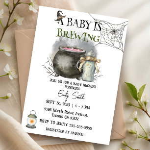 Invitation Le bébé d'Halloween brasse le Baby shower